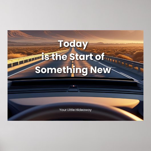 "Heute"Positives Zitat "Wandkunst & Poster"  Poster (Vorne)