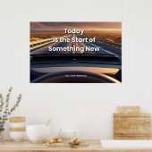 "Heute"Positives Zitat "Wandkunst & Poster"  Poster (Küche)