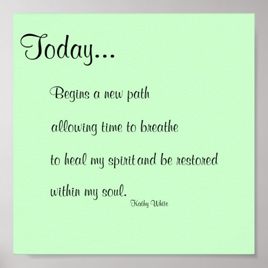 Heute Print Poster (Vorne)