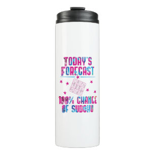 Heute prognostiziert 100 Prozent Sudoku-König Thermosbecher