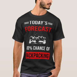Heute prognostizierter Rucksack-Backpacker T-Shirt