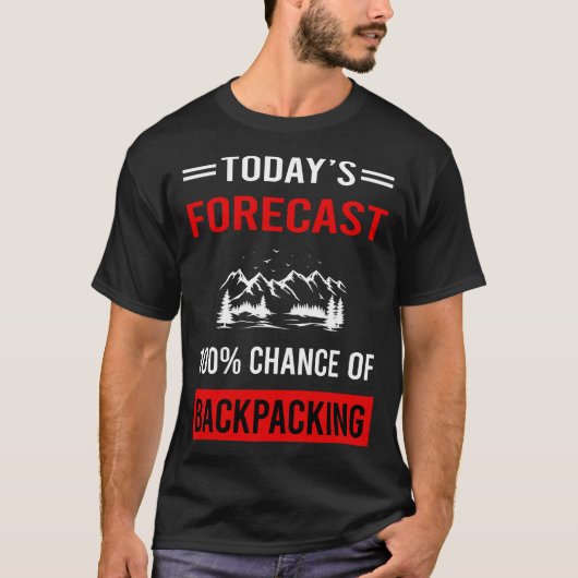 Heute prognostizierter Rucksack-Backpacker T-Shirt (Vorderseite)