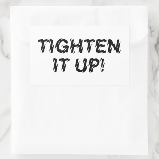 HEUTE! RECHTECKIGER AUFKLEBER (Tasche)