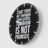 Heute starten - Erfolg Motivierend Große Wanduhr (Winkel)
