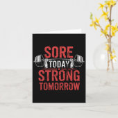 Heute Strong Tomorrow Bodybuilding Gym Karte (Gelbe Blume)