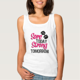 Heute Strong Tomorrow lustiges Workout T-Shirt