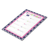 Heute tun - Preppy Prints & Patterns Notepad Notizblock (angewinkelt)