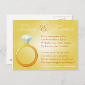 Heute und für immer postkarte (Vorne/Hinten)