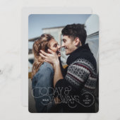 Heute und immer Hochzeitseinladung Einladung (Vorne/Hinten)