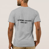Heute und morgen doppelseitiger T - Shirt (Rückseite)