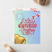 Heute Urlaub Mitteilungskarte (Vorderseite/Rückseite Beispiel)