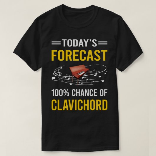 Heute Vorhersage Clavichord T-Shirt (Design vorne)