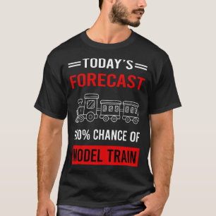 Heute Vorhersage Modellbahnzug Eisenbahn T-Shirt