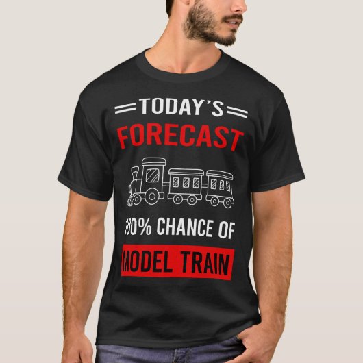 Heute Vorhersage Modellbahnzug Eisenbahn T-Shirt (Vorderseite)