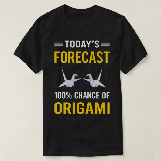 Heute Vorhersage Origami T-Shirt (Design vorne)