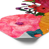 Heute wähle ich die Freude | Blumenkunst Poster (Ecke)