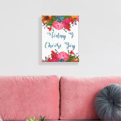 Heute wähle ich die Freude | Inspiration Leinwanddruck (Insitu (Wohnzimmer))