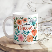 "Heute wähle ich die Freude" Pastel floral Inspira Kaffeetasse