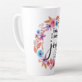 Heute wähle ich Freude Inspiration Zitat rosa Bläs Milchtasse (Linke Ecke)