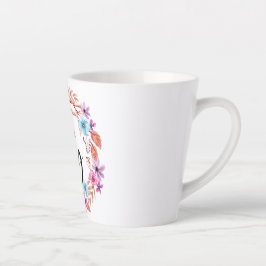 Heute wähle ich Freude Inspiration Zitat rosa Bläs Milchtasse