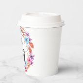 Heute wähle ich Freude Inspiration Zitat rosa Bläs Pappbecher (Links)