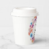 Heute wähle ich Freude Inspiration Zitat rosa Bläs Pappbecher (Rechts)