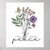 Heute wähle ich Frieden Poster (Vorne)