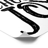 HEUTE WÄHLE ICH JOY Motivierend Poster. Poster (Ecke)