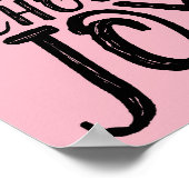 HEUTE WÄHLE ICH JOY Motivierend Poster. Poster (Ecke)