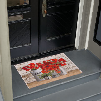 Heute wähle ich Joy Poppies Doormat Fußmatte