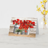 Heute wähle ich Joy Poppies Faltes Grußkarte Karte (Gelbe Blume)