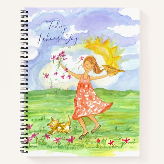 Heute wähle ich Joy Positive Danky Journal Notizblock (Vorderseite)