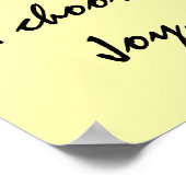 Heute wähle ich Joy. Poster (Ecke)