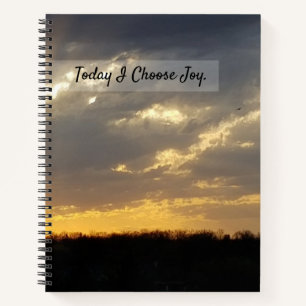 Heute wähle ich Joy Spiral Notebook Notizblock