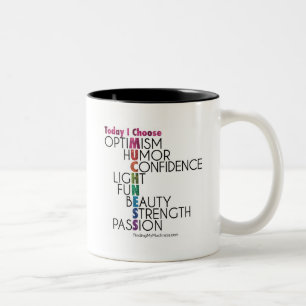 Heute wählen Sie MUCHNESS, inspirational Kunst de Zweifarbige Tasse