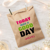 Heute war ein guter Tag - Hip Hop Gastgeschenk Tas Geschenktütchen (Ausgeschnitten)