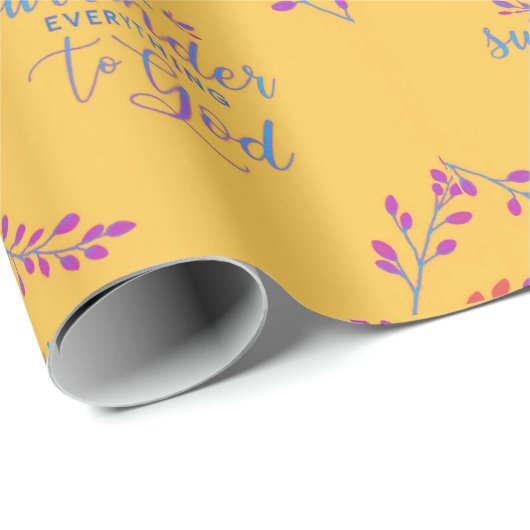 Heute werde ich alles Gott übergeben Geschenkpapier (Rolleneckpunkt)