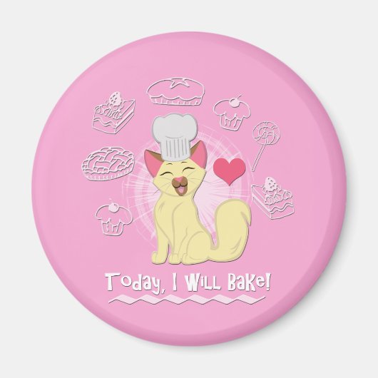 Heute werde ich backen! magnet (Vorne)