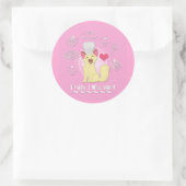 Heute werde ich backen! runder aufkleber (Tasche)