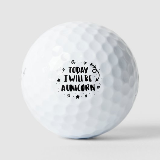 Heute werde ich ein Einhorn sein Golfball (Vorderseite)