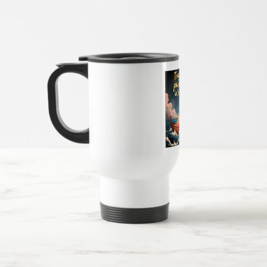 Heute werde ich Gott im Sturm loben Reisebecher (Links)