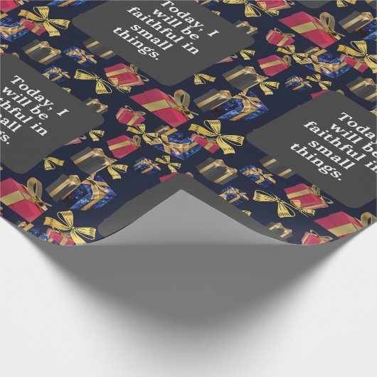 Heute werde ich in kleinen Dingen treu sein. Geschenkpapier (Ecke)