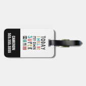 Heute werde ich mein eigener Superheld sein Gepäckanhänger (Rückseite horizontal)