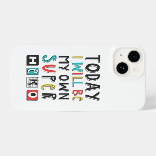 Heute werde ich mein eigener Superheld sein iPhone Hülle (Rückseite (Horizontal))