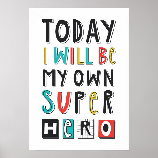 Heute werde ich mein eigener Superheld sein Poster (Vorne)