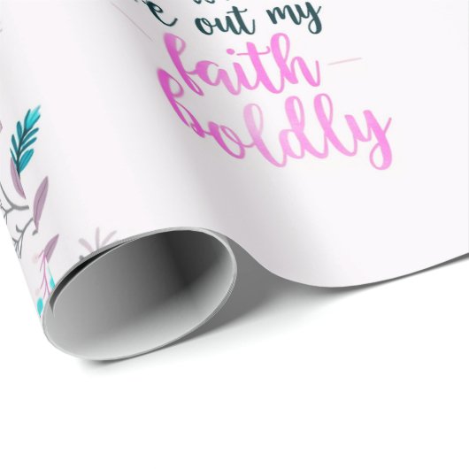 Heute werde ich meinen Glauben kühn ausleben Geschenkpapier (Rolleneckpunkt)