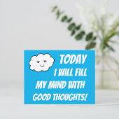 HEUTE WERDE ICH MEINEN MEINEN MUND MIT GUTEN ÜBERL POSTKARTE (Stehend Vorderseite)