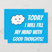 HEUTE WERDE ICH MEINEN MEINEN MUND MIT GUTEN ÜBERL POSTKARTE (Vorne/Hinten)