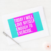 HEUTE WERDE ICH MICH SELBST GENUG LIEBE, UM MOTIVA RECHTECKIGER AUFKLEBER (Umschlag)