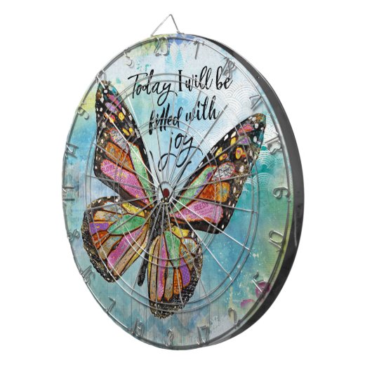 Heute werde ich mit Joy Dart Board gefüllt Dartscheibe (Vorderseite rechts)